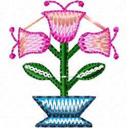 Vase For Flowers Embroidery Design 10 Vase For Flowers Embroidery Design 10